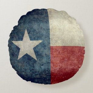 Texas-Staatsflagge Vintage retro runde Kissen