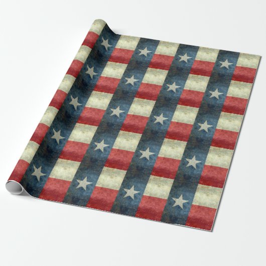 Texas-Staatsflagge, Vintage retro Version Geschenkpapier (Ungerollt)