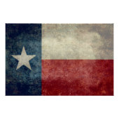 Texas-Staatsflagge, Vintages Retrostil-Kunstposter Poster (Vorderseite)