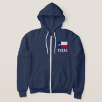 Texas-Staatsflagge Zollzipper-Kapuze für Männer