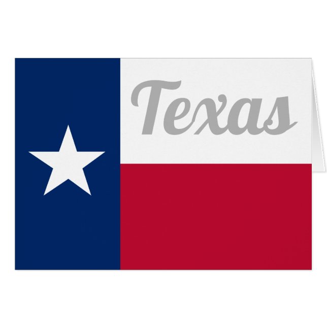 Texas-Staatsflaggen-Grußkarte mit (Vorderseite (Horizontal))