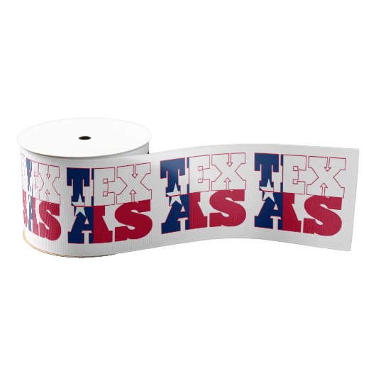 Texas-Staatsflaggen-Typografieentwurf Ripsband (Spule)