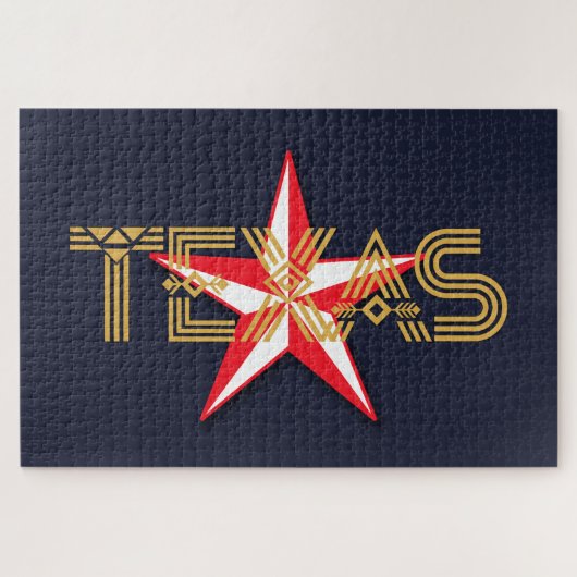 Texas Star auf Black Puzzle (Horizontal)