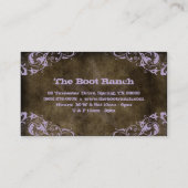 Texas Star Business Card Brown Suede Mauve Visitenkarte (Rückseite)