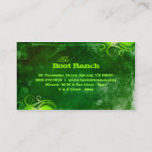 Texas Star Business Card Florescent Green Gold Visitenkarte (Rückseite)