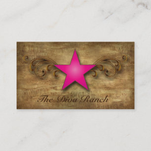 Texas Star Business Card Wildleder Pink Wirbel Visitenkarte
