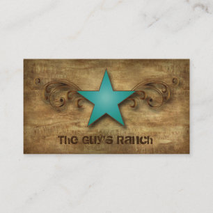 Texas Star Lizenzierter Barkeeper Suede Blau Wirbe Visitenkarte