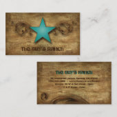 Texas Star lizenzierter Barkeeper Suede Blue Wirbe Visitenkarte (Vorne/Hinten)