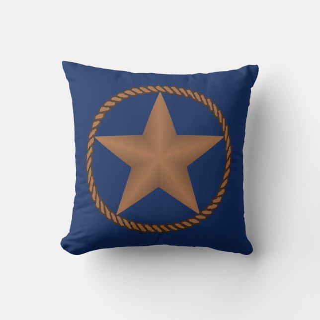 Texas Star mit Seilkissen und FARBE Kissen (Vorderseite)