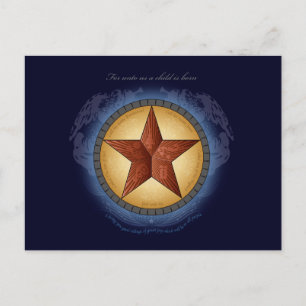 Texas Star Postcard Feiertagspostkarte