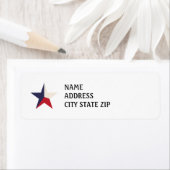 Texas Star Rücksendeadressen-Aufkleber (Insitu)