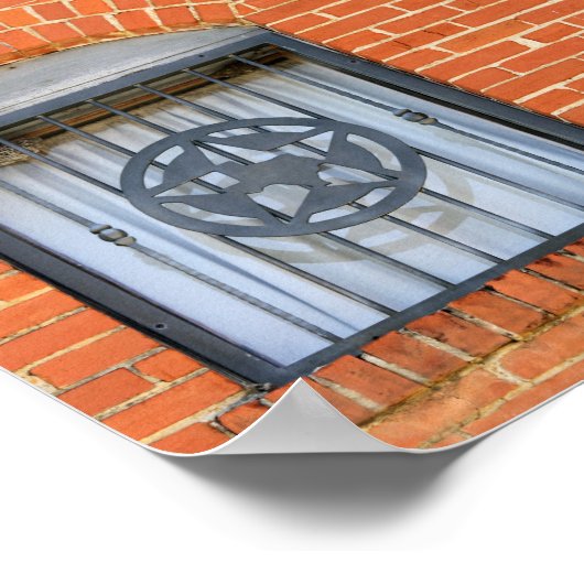 Texas Star Window 5 x 7 Zoll Poster (Ecke)