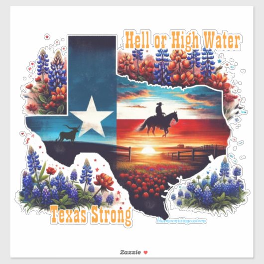 Texas Stark Aufkleber (Blatt)
