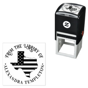 Texas Stars Stripes Staat Kartenbibliothek Name Permastempel