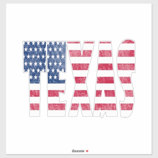 Texas state aufkleber (Blatt)