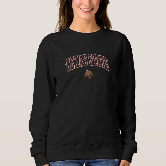 Texas State Bobcats Womens Arch Over Dark Heather Sweatshirt (Vorderseite)