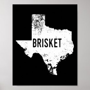 Texas State Brisket-Shirt Tx Liebe Heimat Bbq abge Poster