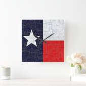 TEXAS STATE FLAG Clock Quadratische Wanduhr (Zuhause)
