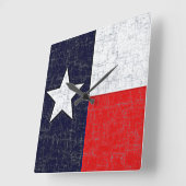 TEXAS STATE FLAG Clock Quadratische Wanduhr (Winkel)
