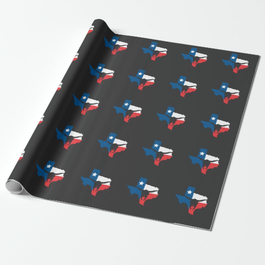 Texas State Flag Longhorn Silhouette Geschenkpapier (Ungerollt)