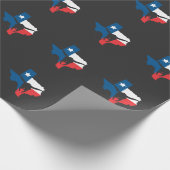 Texas State Flag Longhorn Silhouette Geschenkpapier (Ecke)