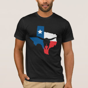 Texas State Flag Longhorn Silhouette T-Shirt