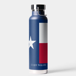 Texas State Flag Persönliche Bezeichnung Hot oder  Trinkflasche