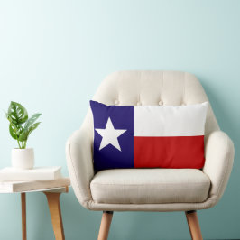Texas State Flag Print Patriotic Lendenkissen