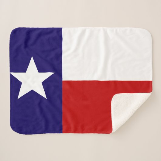 Texas State Flag Print Patriotic Sherpadecke (Vorderseite (Horizontal))