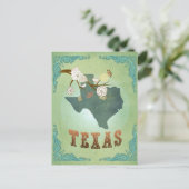 Texas State Karte – Grün (Stehend Vorderseite)