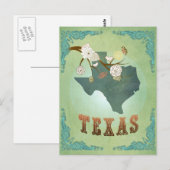 Texas State Karte – Grün (Vorne/Hinten)