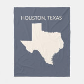 Texas State Karte Home Decor Fleecedecke (Vorderseite)