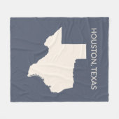 Texas State Karte Home Decor Fleecedecke (Vorderseite (Horizontal))
