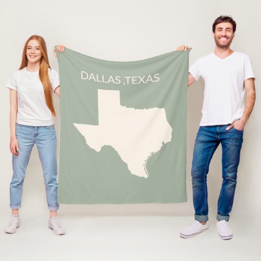 Texas State Karte Home Decor Sherpa-Decke Fleecedecke (Beispiel)