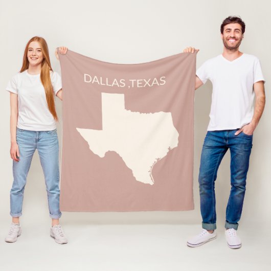 Texas State Karte Home Decor Sherpa-Decke Fleecedecke (Beispiel)
