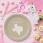 Texas State Karte Home Dekor Pappteller (Party)