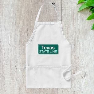 Texas State Line Classic Grünes Straßenschild Schürze
