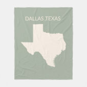 Texas State Map Home Decor Sherpa Blanket Fleecedecke (Vorderseite)