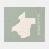 Texas State Map Home Decor Sherpa Blanket Fleecedecke (Vorderseite (Horizontal))