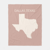 Texas State Map Home Decor Sherpa Blanket Fleecedecke (Vorderseite)