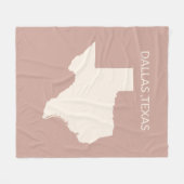 Texas State Map Home Decor Sherpa Blanket Fleecedecke (Vorderseite (Horizontal))