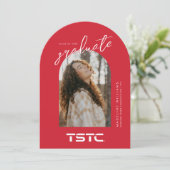 Texas State Technical College Graduation Einladung (Stehend Vorderseite)