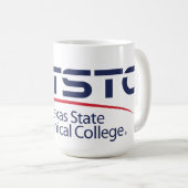 Texas State Technical College-Logo Kaffeetasse (VorderseiteRechts)