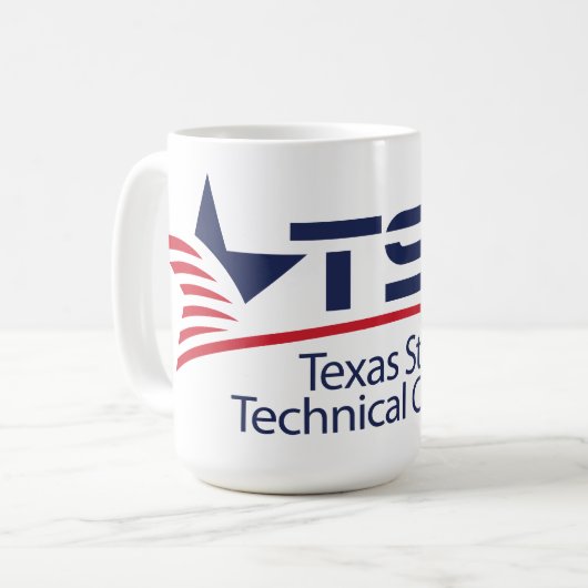 Texas State Technical College-Logo Kaffeetasse (Vorderseite Links)