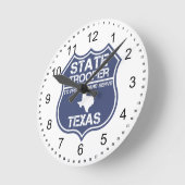 Texas State Trooper To Protect and Serve Runde Wanduhr (Winkel)