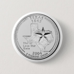Texas-State-Vierteldollar Button