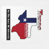 Texas Stehend Strong Fleecedecke (Vorderseite (Horizontal))