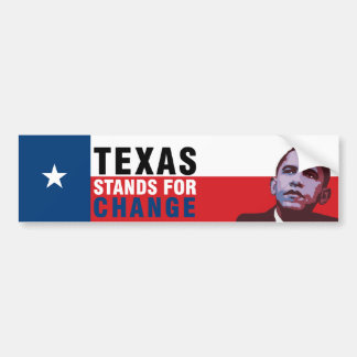 Texas steht für Änderung - Obama-Autoaufkleber Autoaufkleber