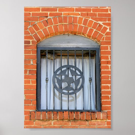 Texas Stern Fenster 5 x 7 Zoll Poster (Vorne)