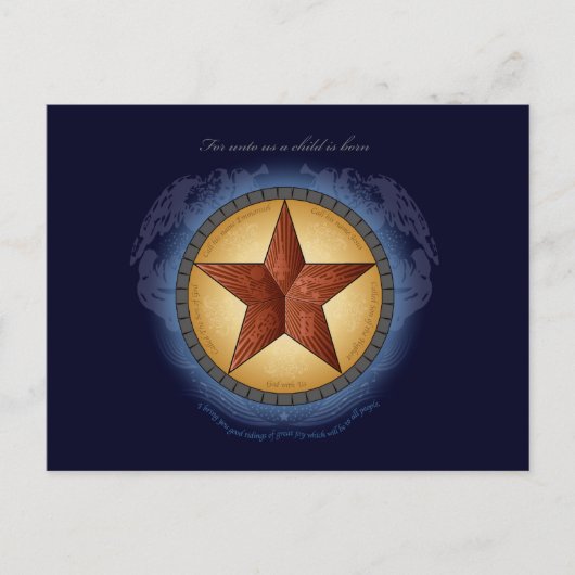 Texas-Stern-Postkarte Feiertagspostkarte (Vorderseite)